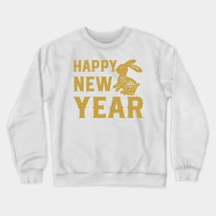 Golden Rabbit Happy New Year Crewneck Sweatshirt